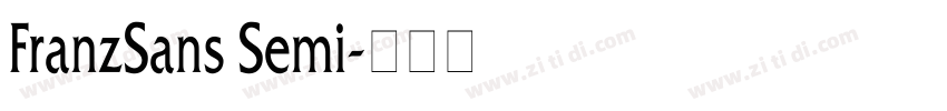 FranzSans Semi字体转换